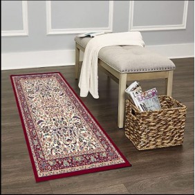 Venn Design Home Office  Traditional Area Rug Red Size-2 * 5
